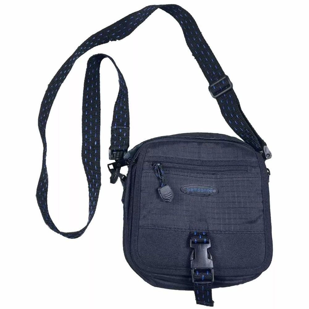 Samsonite Black Blue Camera Film Digital Case Travel Bag Belt Long Strap 807BK